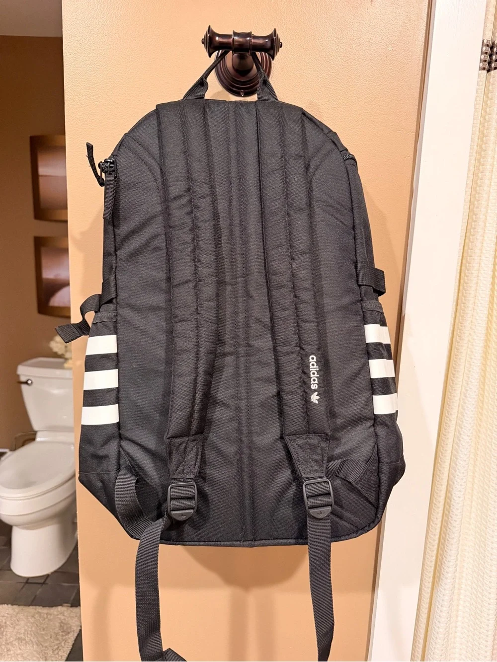 adidas Black and White Trefoil Backpack